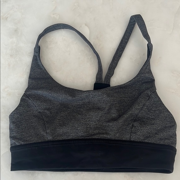Lululemon Black and Gray Sports Bra Size 4 - Picture 1 of 5